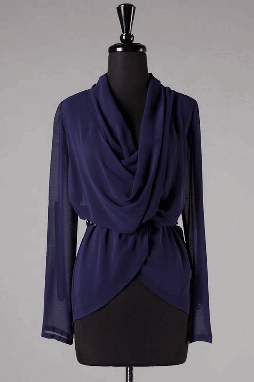 Camille Blouse with Chain Belt